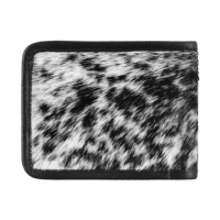 Dompet Kulit Asli Kustom dengan Sentuhan Bulu Sapi, Logo Kustom, Label Pribadi, Pemasok Pabrik OEM/ODM, Barang Kulit Mewah Ukuran Kecil