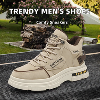 Sneakers en toile blanches pour hommes, chaussures de skate à semelle épaisse, confortables et élégantes, pour un usage quotidien au printemps, en automne et en hiver