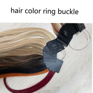 Muestras de Color de Cabello Adhesivas de Doble Cara/Carta de Extensiones de Cabello con Hebilla de Anillo de PVC - Product Image 5