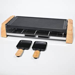 Vente en gros 1300W portable électrique en bois <span class=keywords><strong>raclette</strong></span> gril fer électrique gril contrôle de la température détachable pour un usage domestique - Product Image 5