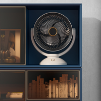 Ventilateur de bureau portable multifonctionnel 2-en-1 à faible bruit, rechargeable par USB, 4 vitesses réglables, avec lumière LED – Meilleures ventes 2026
