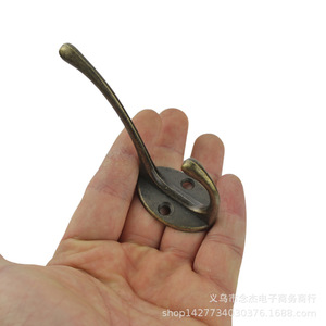 C78 Zinc Alloy Wall <b>Hook</b> Antique Blue Coat <b>Hook</b> For Entryway Or Door Mounting - Product Image 3