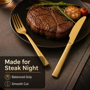 Wedding Royal Luxury Table Spoon Fork Steak Knife 18/10 304 Stainless Steel <b>Flatware</b> <b>Set</b> - Product Image 4