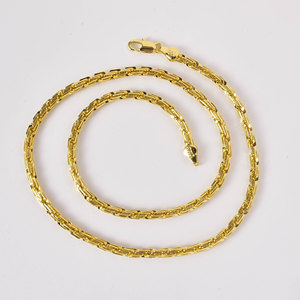 Cadena de <span class=keywords><strong>Oro</strong></span> 18K Clásica Trenzada de Tres Capas con Nudo, Cadena Emperador, Collares de Múltiples Tamaños, Venta al por Mayor, <span class=keywords><strong>750</strong></span> unidades - Product Image 5