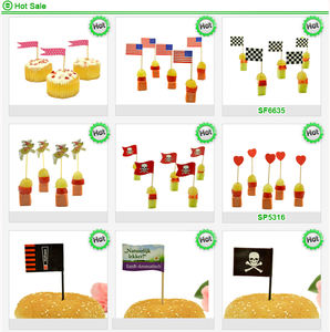 Decorazioni <span class=keywords><strong>per</strong></span> Cupcake in Legno Usa e Getta <span class=keywords><strong>per</strong></span> il 4 Luglio, Mini Bandierine su Stuzzicadenti, Accessori <span class=keywords><strong>per</strong></span> <span class=keywords><strong>Feste</strong></span> <span class=keywords><strong>di</strong></span> <span class=keywords><strong>Compleanno</strong></span>, Decorazioni <span class=keywords><strong>per</strong></span> Tavola e Dessert, Marca FULIN - Product Image 5