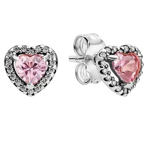 Phụ Nữ Của 925 Sterling Bạc Màu Hồng Pha Lê Hình Trái Tim Trang Sức <span class=keywords><strong>Set</strong></span> Bao Gồm Bông Tai Vòng Cổ Vòng Đeo Tay Thời Trang Quà Tặng - Product Image 5