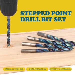 Industrial-Grade High-Speed Steel <b>Step</b>-Point Twist <b>Drill</b> Bit with 3-Flat Shank for Precision Machining - Product Image 2