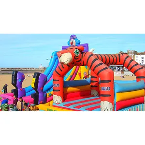 Hot Bán Đầy Màu Sắc Nhảy Inflatable Bounce Nhà Lâu Đài Bouncy Với Slide Cho Trẻ Em Ngoài Trời Sử Dụng