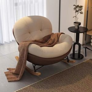 Ensemble de canapés d'appoint en velours moderne nordique de luxe, meubles de maison, bois, tissu, cuir, fauteuil à bascule pour chambre à coucher, hôtels - Product Image 2