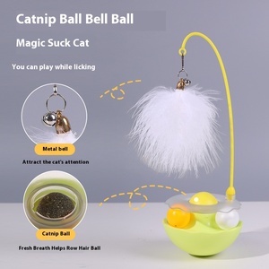 Juguete para Gatos, Varita Giratoria, Plato Giratorio para Gatitos con Bola de Menta, Juguete para Gatos que se Autoentretenen y Alivian el Aburrimiento - Product Image 5