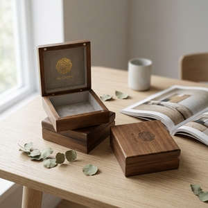 Pequeña Caja <span class=keywords><strong>de</strong></span> Madera para Joyas |   Caja <span class=keywords><strong>de</strong></span> Joyería Versátil para Hombre con Organizador <span class=keywords><strong>de</strong></span> Anillos y Aretes - Product Image 1