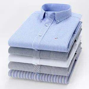 Camisa de algodón de manga larga para hombre, ropa Formal ajustada personalizada, informal, de último diseño, venta al por mayor