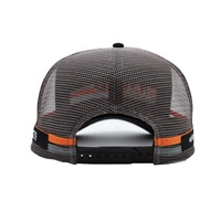 Vente en gros de casquette en maille de camionneur logo brodé personnalisé étiquette de marque 5 panneaux haut profil casquette snapback casquette de camionneur