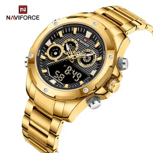 NAVIFORCE 9217 GB Montre analogique numérique de marque Montres à quartz pour hommes avec date 3ATM étanche Vente d'usine