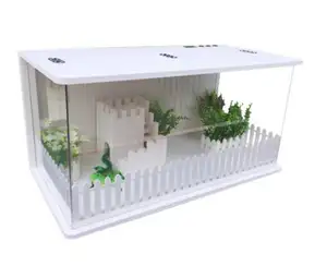 Home & garden customized PVC acrylic reptile terrarium screen cage with constant temperature