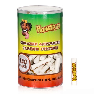 ไส้กรองบุหรี่แบบใช้แล้วทิ้ง Honeypuff เซรามิกผสมถ่านกัมมันต์ 150 ชิ้น รูปทรงกลม เพื่อควันที่นุ่มนวล - Product Image 5