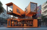 Cabine préfabriquée économique en conteneur, unité mobile à construction rapide pour petit bureau, boutique et logement économique