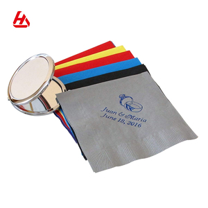 Desechables aire puso servilletas logotipo impreso de papel de color servilletas de papel - Product Image 2