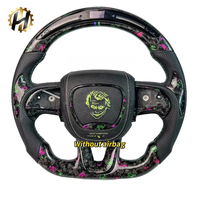 Volant sport en fibre de carbone de haute qualité, durable et personnalisé pour les nouveaux modèles de voitures HZ Dodge Challenger Charger Hellcat
