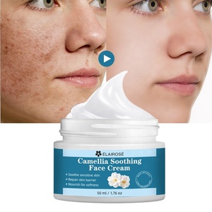 Crème hydratante pour le visage à la camélia, à la vitamine B5 et aux algues, pour peaux sensibles, apaisante, réparatrice, <span class=keywords><strong>anti</strong></span>-<span class=keywords><strong>rougeurs</strong></span>, <span class=keywords><strong>anti</strong></span>-âge, marque privée OEM - Product Image 3
