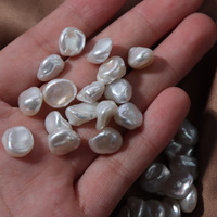 Vente flash - Perles d'eau douce naturelles de 10 mm, perles en vrac sans trous, particules irrégulières, accessoires de bijouterie
