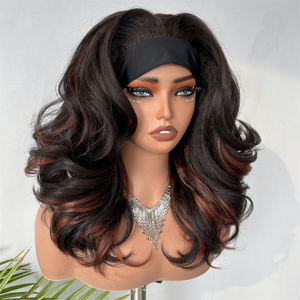 Nouvelle Arrivée Perruque Synthétique Ombrée Marron à Effet Superposé, Sans Colle, avec Bandeau Intégré, Prête à Porter - Product Image 3