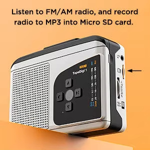Reproductor de Casetes Portátil Retro con Radio AM/FM y Altavoz, Convertidor de MP3, Funciona con Batería, Cuerpo de Plástico, USB - Product Image 3