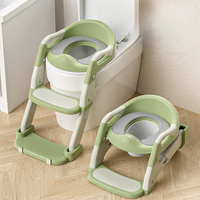 Adaptateur de siège de toilette pour enfants à hauteur réglable avec poignées de sécurité et escabeau à poignée antidérapante pour l'apprentissage de la propreté