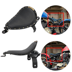 Kit de montage de support de ressort de siège de moto en cuir noir marron pour Harley Custom Chopper Bobber - Product Image 5