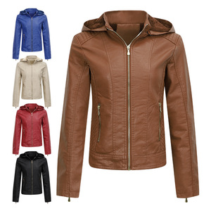 2024 New Arrival Winter Thick Fleece Waterproof Breathable Windproof Custom Logo <b>Women</b> PU Leather Plus Size <b>Jacket</b> <b>Womens</b> Faux - Product Image 1