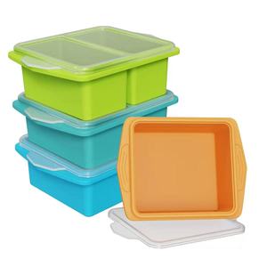 Molde de hielo cuadrado grande al por mayor de fábrica, rejilla de hielo de silicona de gran capacidad para sopa, ideal para exportación. - Product Image 1