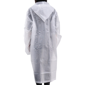 Modern Style Quality PEVA Plastic Waterproof Reusable <strong>Raincoat</strong> One Size Fits All for Adults Outdoor Hiking Rainwear - Product Image 4