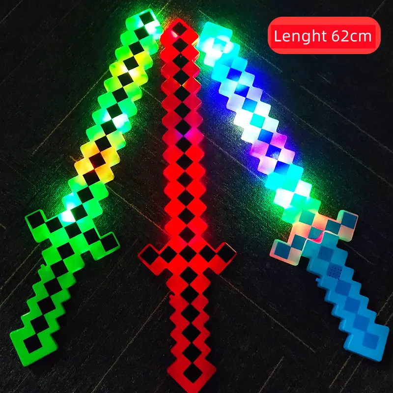 FL89 Cheap Wholesale LED Toy Swords Light up Sword for kids Christmas Party Favors Luminous toy Light up Pixel Sword