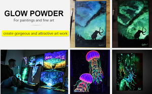 High Quality 12 Colors Luminous <b>Powder</b> Glow in the Dark Pigment Fluorescent <b>Powder</b> Pigments Night Glow <b>Powder</b> - Product Image 6
