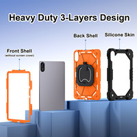 Casing Tablet Pelindung Silikon PC Keras Anti Jatuh dengan Penyangga Multi Sudut untuk Xiaomi Redmi Pad 2 11 Inch 2025