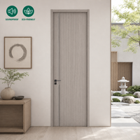 Porte intérieure en MDF écologique et imperméable avec panneau décoratif en mélamine pour hôtel, villa et résidence