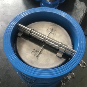 Schijfdeur Wafer Terugslagklep Fabriek Gietijzer Dn80 Terugkeerklep Dubbele Roestvrijstalen Water Blauwe Tws Dubbele Plaat Terugslagklep - Product Image 5