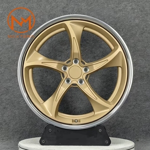 Jantes de voiture de tourisme Maxtera Forged Custom Gold AL13 R190 Style pour McLaren Ferrari Porsche 911 BMW M3 M4 AMG Audi <span class=keywords><strong>RS</strong></span> en alliage - Product Image 1