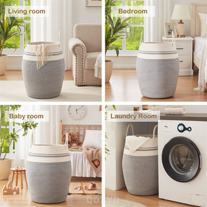 Nuovo <span class=keywords><strong>Design</strong></span> di alta qualità cesto della biancheria per uso domestico pieghevole corda cesto portaoggetti con manici per soggiorno - Product Image 2