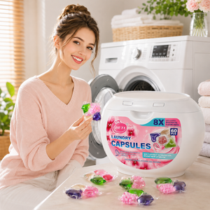 Floral Fragrance <b>Detergent</b> Pods for Automatic Machine Washing with Long-Lasting Scent for Apparel - Product Image 5