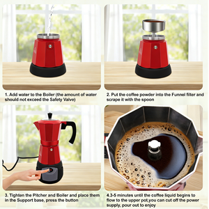 Cafetière électrique à expresso, cafetière à moka - Product Image 3