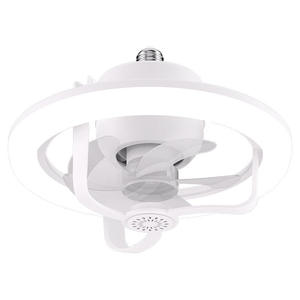 Ventilador de Techo LED Empotrado, Cuerpo de Plástico, 5 Aspas, Motor de Cobre Puro, Control Remoto, Luz RGB Regulable, Diseño Moderno para Sala de Estar - Product Image 3