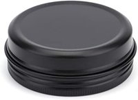 Boîtes en fer-blanc pour baume à lèvres rondes de 2 oz, récipients pour échantillons cosmétiques en aluminium avec couvercle à vis-pots vides en métal noir mat