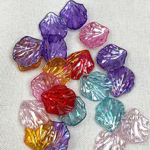 Plastic Resin Beaded Camellia Petals Ab Color Scattered Beads For Jewelry Making 10mm Modern Style Yiwu Origin - Product Image 1