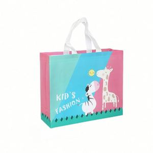 Factory Price Reusable Tote Shopping Bag Recycled Eco Cartoon Non Woven Bag - Product Image 3