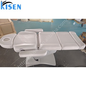 KISEN Luxury Heating Optional Spa Bed Massage <b>Table</b> Professional Massage Bed Adjustable Cosmetic Facial Beauty Bed Electric - Product Image 4