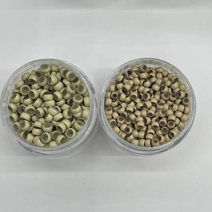 1000 pièces/bouteille, anneaux micro-nano de 3,0 mm et 4,0 mm avec revêtement en silicone, faciles à utiliser pour les extensions de cheveux - Product Image 1