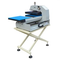 Presse à chaud pneumatique double station coulissante MEM 40*50 pour transfert thermique sur vêtements et t-shirts, applicateur de strass