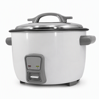 Cuiseur à riz commercial 10L 2900W, grande capacité, cuiseur électrique industriel avec couvercle en acier inoxydable épais pour cantine et hôtel