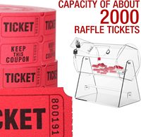 Tambour de tirage au sort moderne écologique Steauty et boîte de tirage chanceux en acrylique transparent pouvant contenir 2500 billets Design personnalisé 11x10.9 pouces